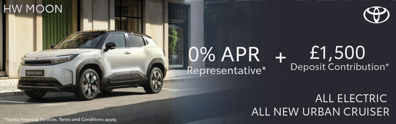 HW Moon Toyota. All electric. All new Urban Cruiser